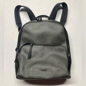 TUMI Hudson Varek Laptop Backpack Grey Black Canvas 14” Bag‎
